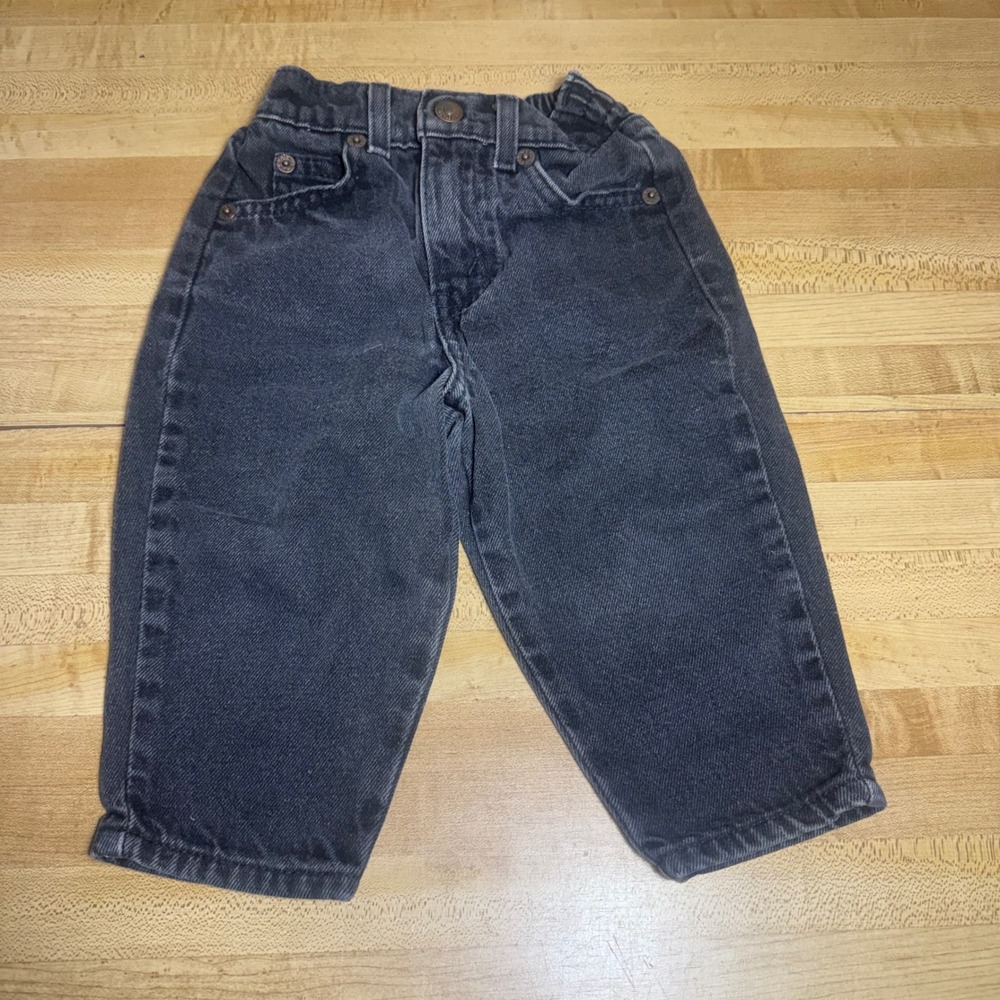Vintage Little Levis Black Denim Jeans Orange Tab 18M 29024-1160 Kids